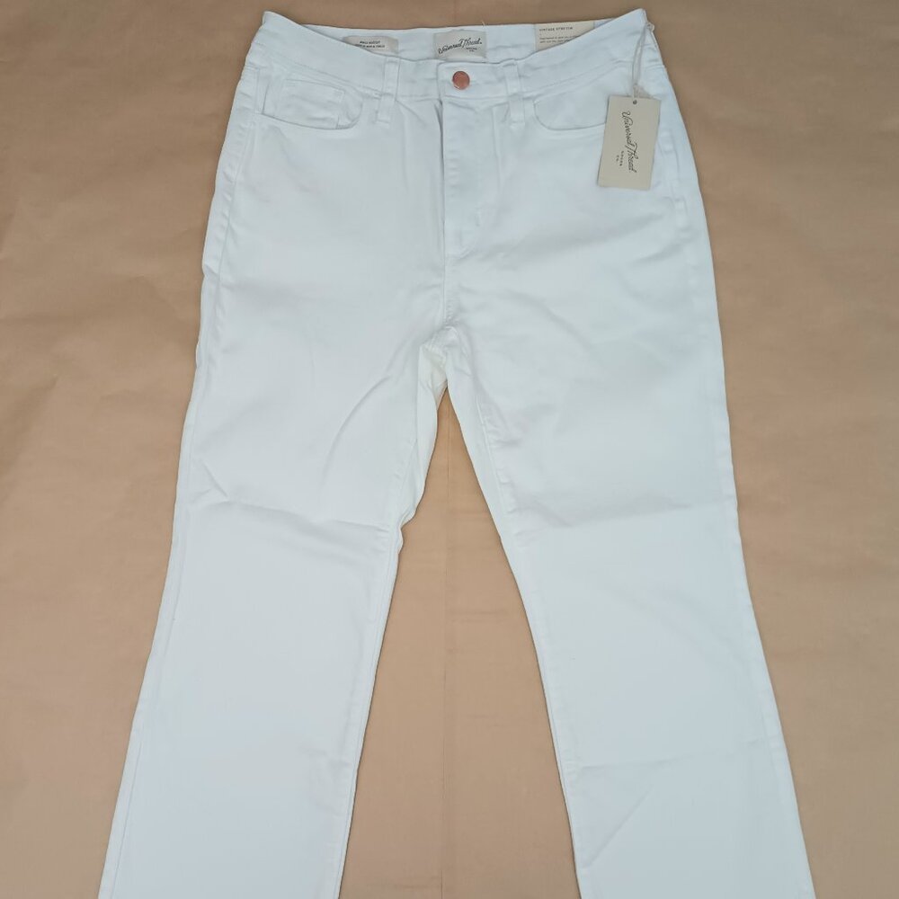 Universal Thread Women's Ankle Bootcut Jeans Vintage Stretch Raw Edge - NWT